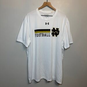 Under Armour Notre Dame Fighting Irish Heatgear T-Shirt White Men's 2XL